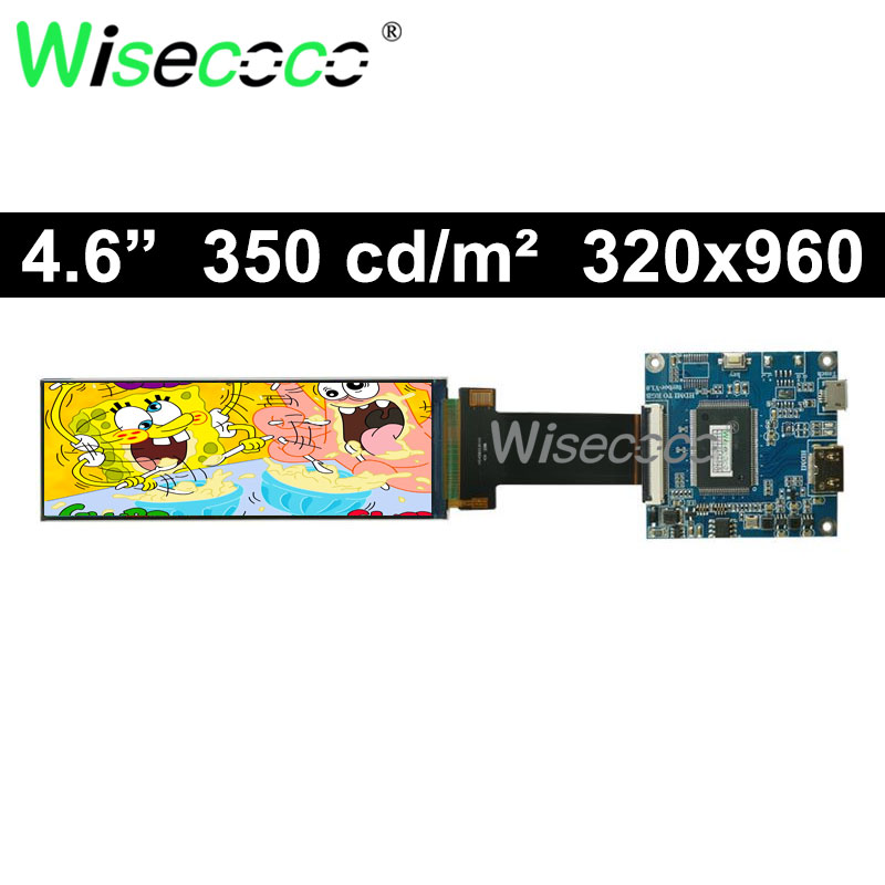 Coffee Van Equipment - Wisecoco-電気自動車,spi,rgbスクリーン,ダッシュボード,コーヒーマシンパネル用のlcdスクリーン,4.6インチ,320x960