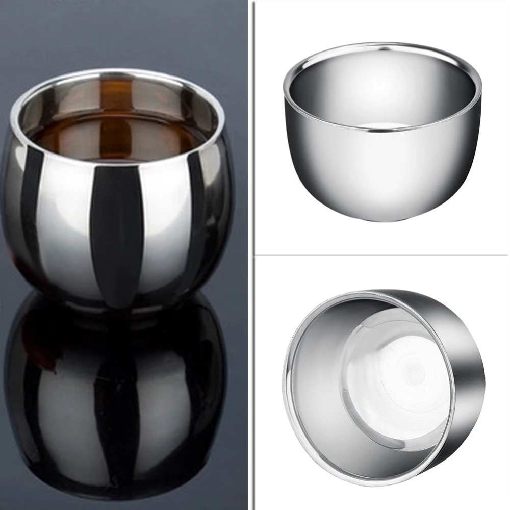Espresso Shot Glass - 高品質 100/150 ミリリットルステンレス鋼カップ二重層厚みのビールカップスムーズなエスプレッソコーヒーカップ