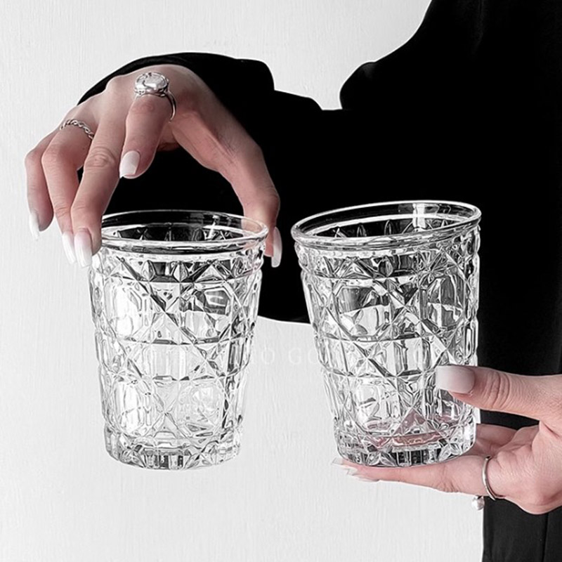 ヴィンテージダイヤモンドパターンのグラス,2ピース,310m - Espresso Shot Glass のレビューと価格
